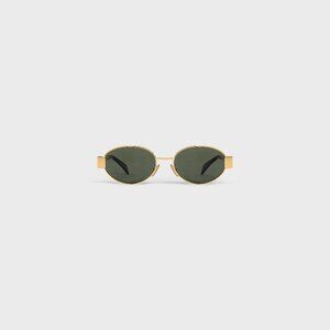 Celine Triomphe Metal 01 sunglasses in Metal Gold / Green